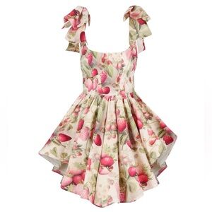 Selkie Strawberry Cream Farmers Market Dress EUC 1X